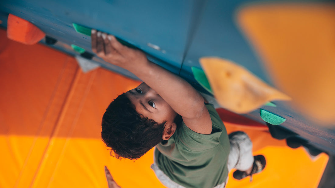 child at climbing event