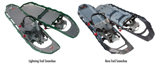 MSR Revo vs Lightning Trail Snowshoes side by side comparison