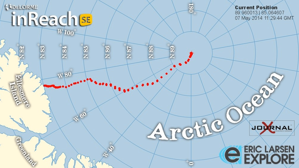 Eric Larsen Reaches the North Pole!