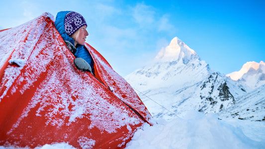 woman in tent in himilayas