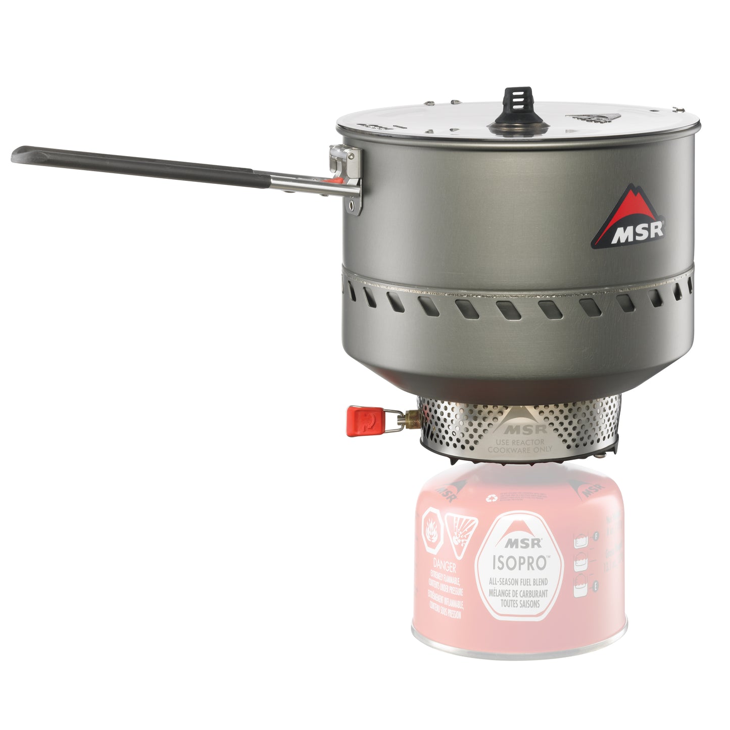 Reactor® Stove System | 2.5 LTR pot shown with 8-oz. IsoPro fuel canister (sold separately)