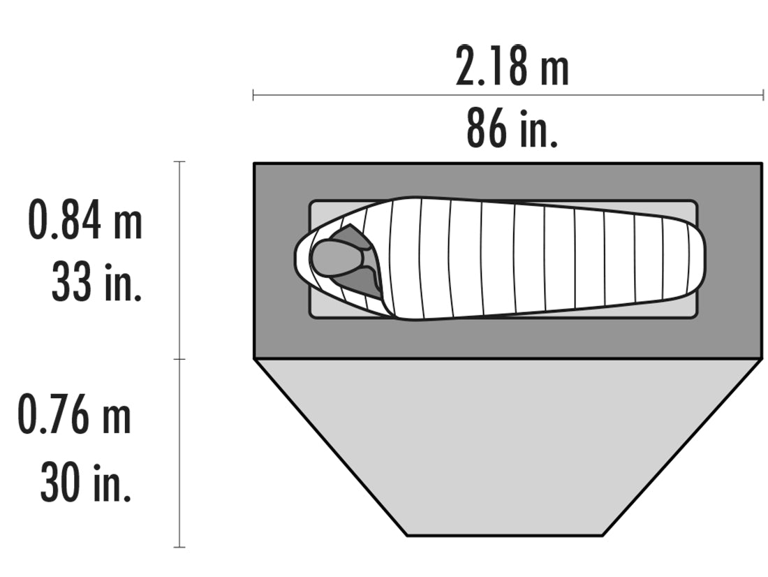 Elixir™ 1 Backpacking Tent Floor Area