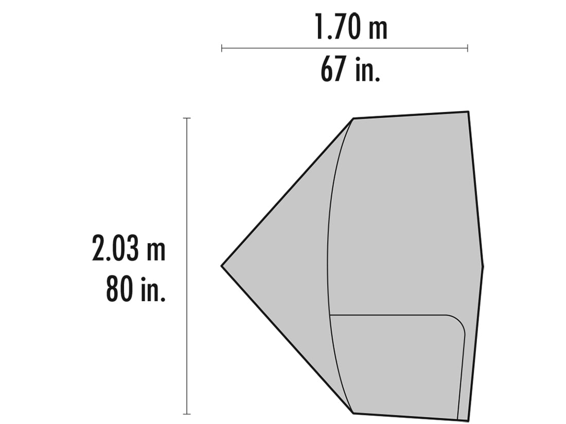 MSR Gear Shed for Elixir™ & Hubba™ Tent Series - Floor Dimensions