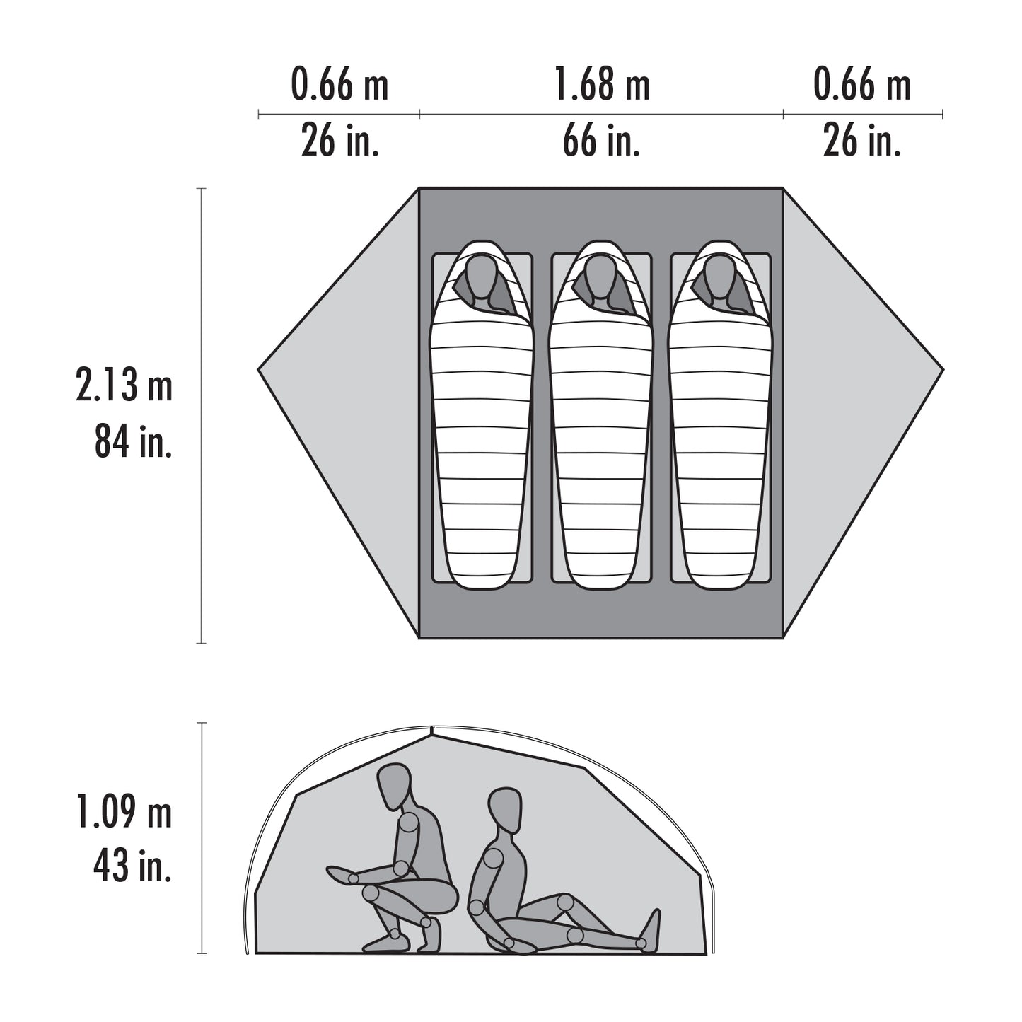 FreeLite™ 3-Person Ultralight Backpacking Tent