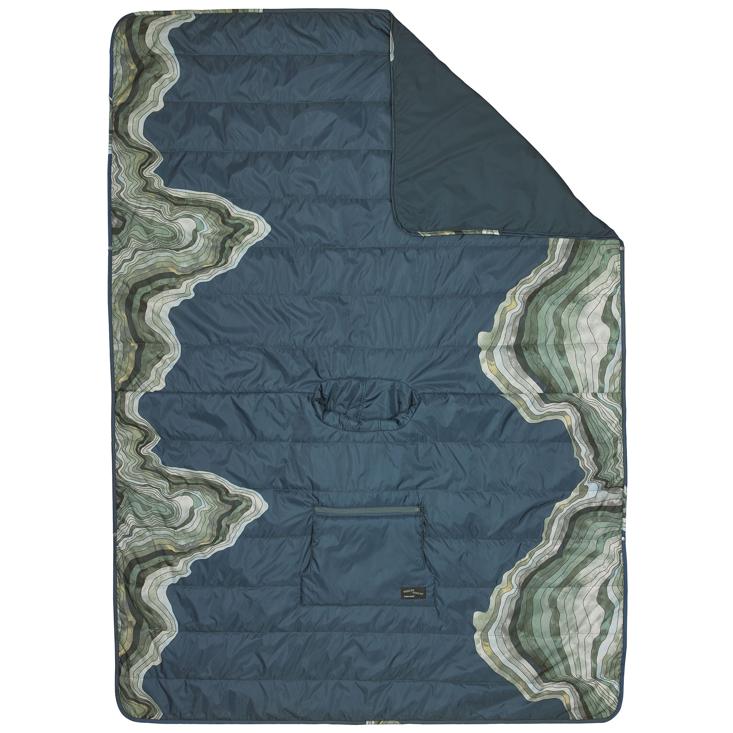 Therm-a-Rest Honcho Poncho – Couverture à Capuche Isolante Et Imperméable, Poncho Portable Pour Camping, Randonnée Ou Soirées Fraîches