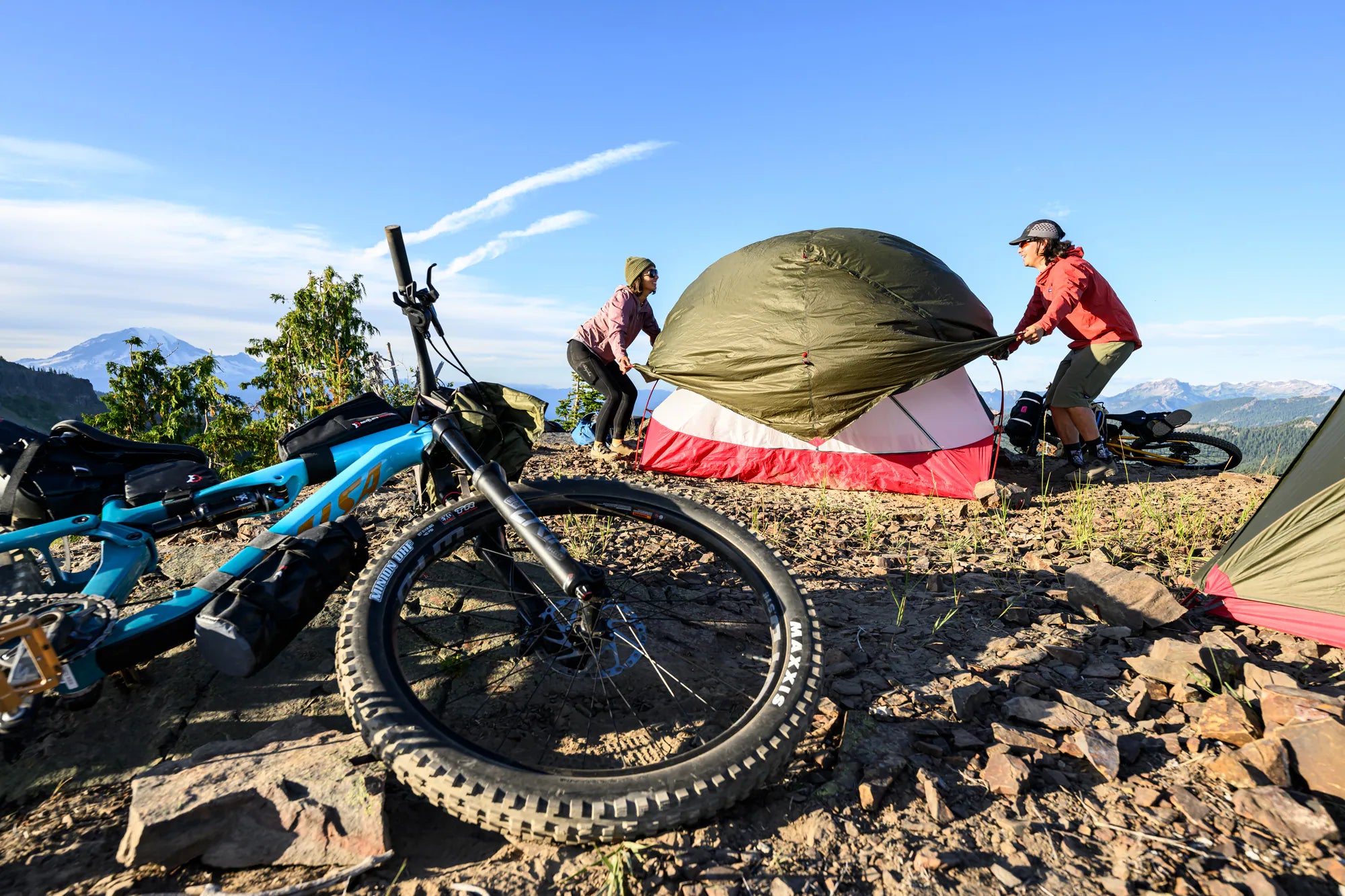 Adventure bike camping sales