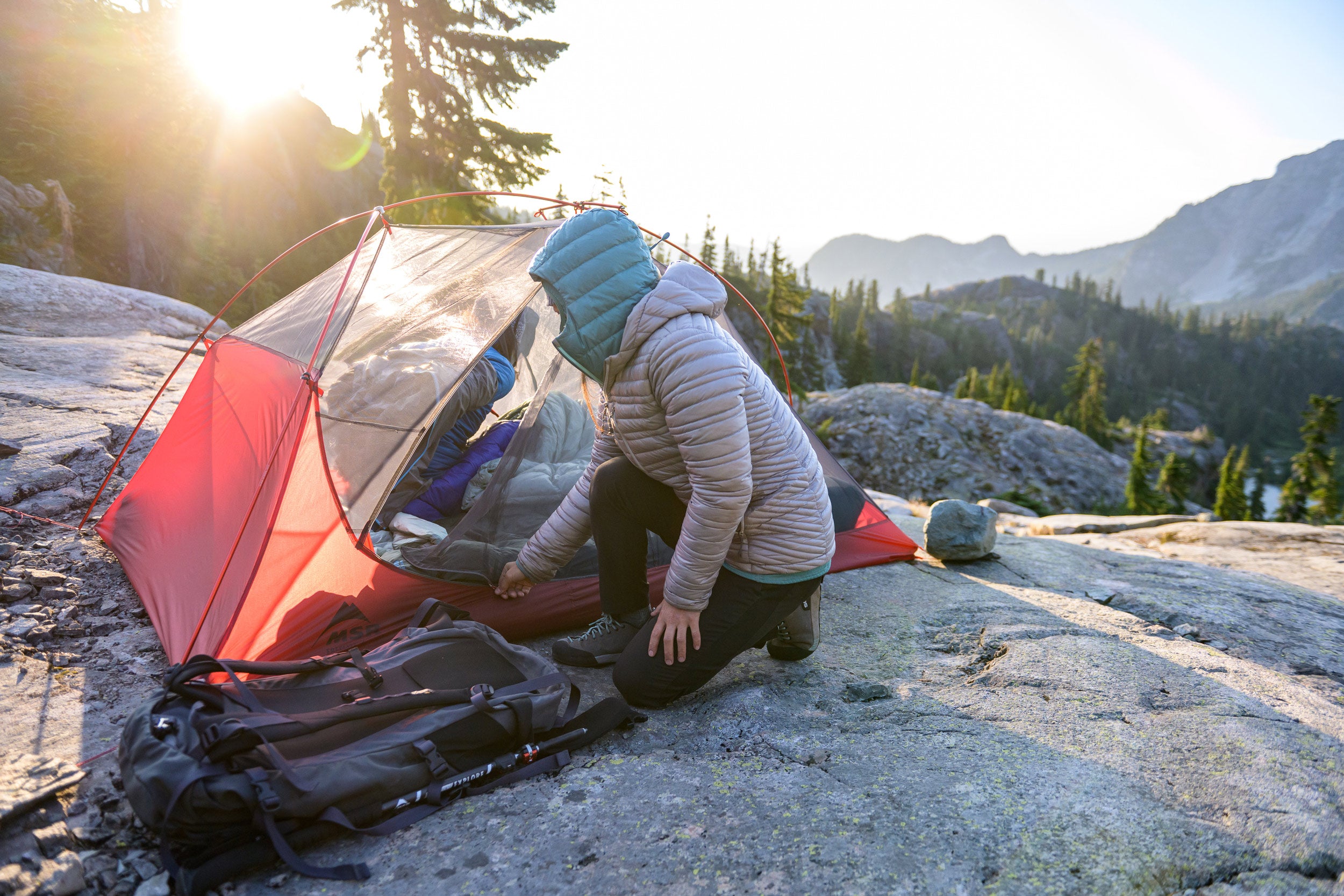 COSTYLE Camping Tent 2 Person, Waterproof Backpacking Hiking Camping Tent Portable Dome Tents For Sun Shelter Folding 6 6ft