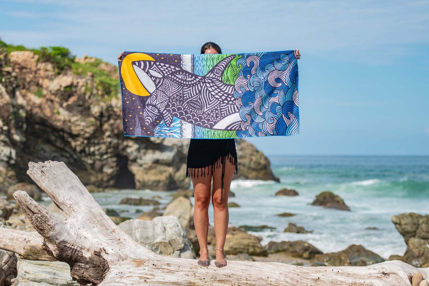 Personal Towel | Body Size / Orca Print Shown | Photo: Maria Fernanda Bastidas