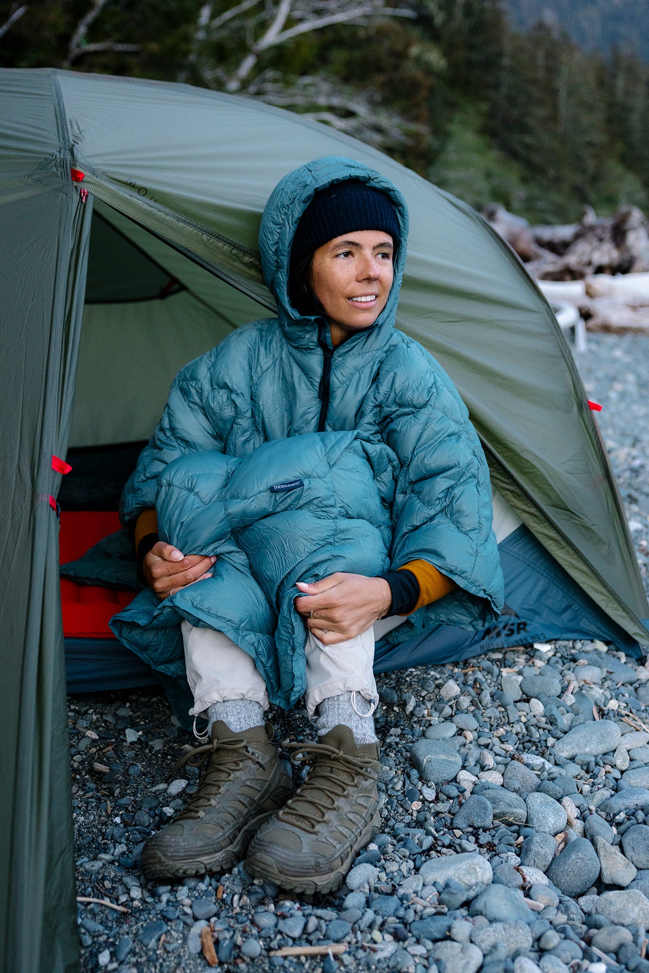 camping poncho Therm-a-Rest Honcho Poncho Down Storm, One Size