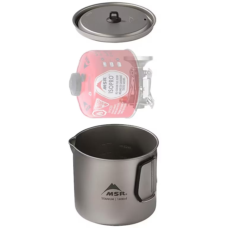 Titan Kettle 1400mL | Ultralight 2-Person Titanium Cook Pot | MSR